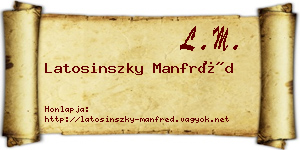 Latosinszky Manfréd névjegykártya